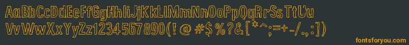 フォントGrungePoster – 黒い背景にオレンジの文字