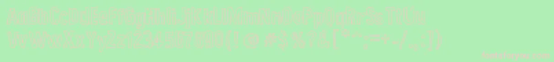 GrungePoster Font – Pink Fonts on Green Background