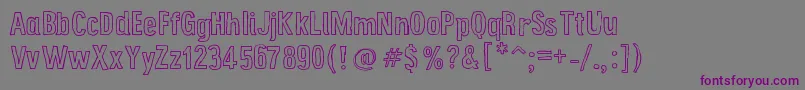 Шрифт GrungePoster – фиолетовые шрифты на сером фоне