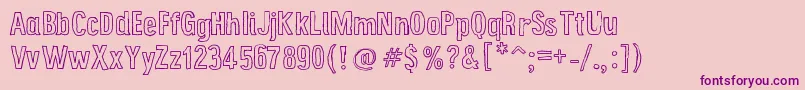 GrungePoster Font – Purple Fonts on Pink Background