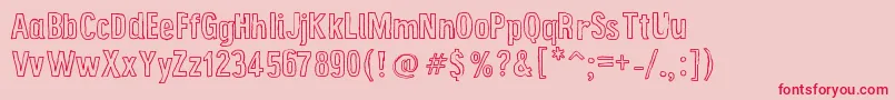 GrungePoster Font – Red Fonts on Pink Background