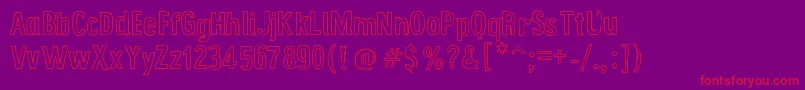 GrungePoster Font – Red Fonts on Purple Background