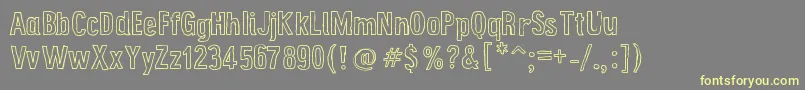 GrungePoster Font – Yellow Fonts on Gray Background