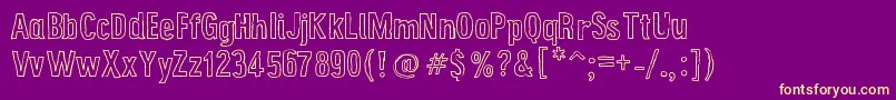 GrungePoster Font – Yellow Fonts on Purple Background