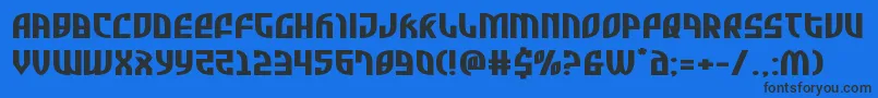 Zoneriderxtraexpand Font – Black Fonts on Blue Background