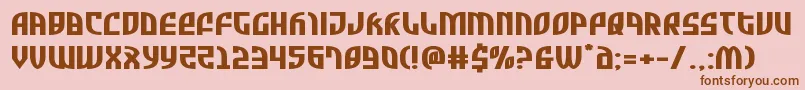 Zoneriderxtraexpand Font – Brown Fonts on Pink Background