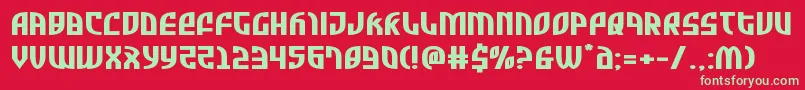 Zoneriderxtraexpand Font – Green Fonts on Red Background