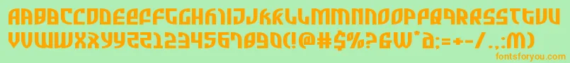 Zoneriderxtraexpand Font – Orange Fonts on Green Background