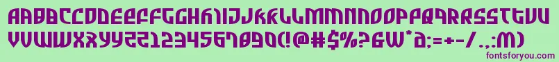 Zoneriderxtraexpand Font – Purple Fonts on Green Background