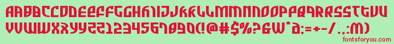 Zoneriderxtraexpand Font – Red Fonts on Green Background