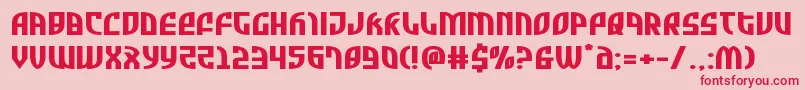 Zoneriderxtraexpand Font – Red Fonts on Pink Background