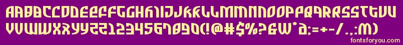 Zoneriderxtraexpand Font – Yellow Fonts on Purple Background