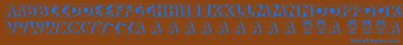 Bataviakota Font – Blue Fonts on Brown Background