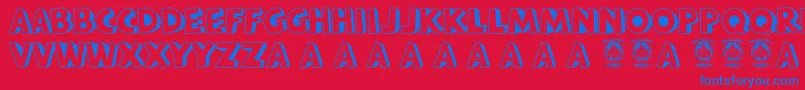 Bataviakota Font – Blue Fonts on Red Background