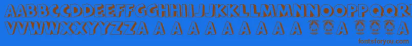 Bataviakota Font – Brown Fonts on Blue Background