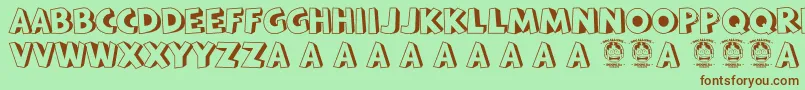 Bataviakota Font – Brown Fonts on Green Background