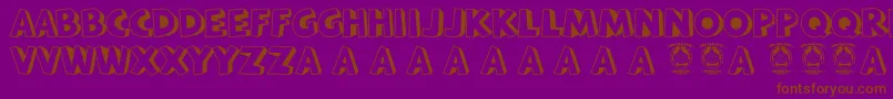 Bataviakota Font – Brown Fonts on Purple Background