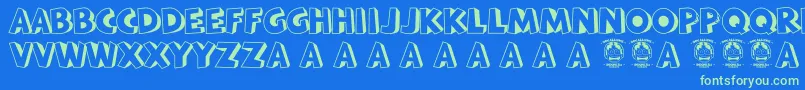 Bataviakota Font – Green Fonts on Blue Background