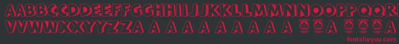 Bataviakota Font – Red Fonts on Black Background