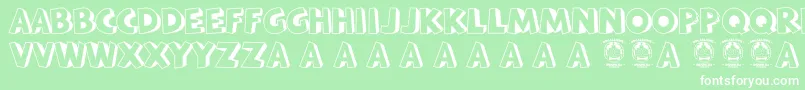 Bataviakota Font – White Fonts on Green Background