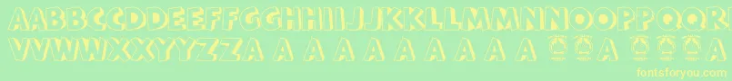 Bataviakota Font – Yellow Fonts on Green Background