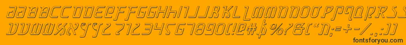 GrimlordShadowItalic Font – Black Fonts on Orange Background