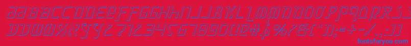 GrimlordShadowItalic Font – Blue Fonts on Red Background