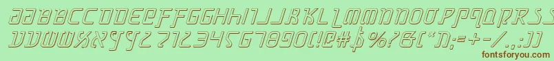 GrimlordShadowItalic Font – Brown Fonts on Green Background