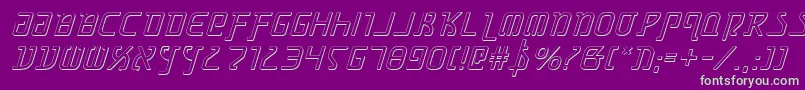 GrimlordShadowItalic Font – Green Fonts on Purple Background