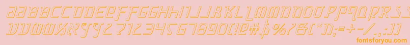 GrimlordShadowItalic Font – Orange Fonts on Pink Background
