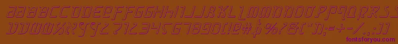 Police GrimlordShadowItalic – polices violettes sur fond brun