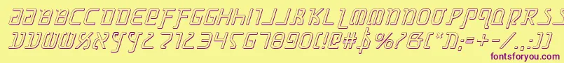 GrimlordShadowItalic Font – Purple Fonts on Yellow Background