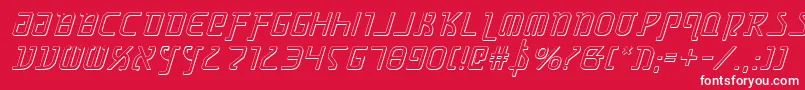 GrimlordShadowItalic Font – White Fonts on Red Background