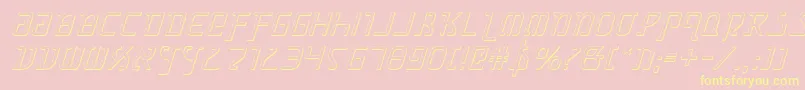 GrimlordShadowItalic Font – Yellow Fonts on Pink Background
