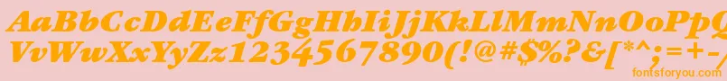 GaramondbooktttBolditalic Font – Orange Fonts on Pink Background