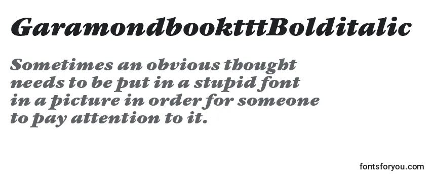 GaramondbooktttBolditalic Font