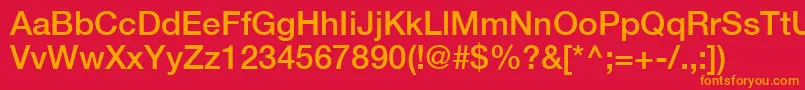 ContextRepriseMediumSsiMedium Font – Orange Fonts on Red Background
