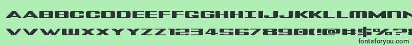 Tigersharkexpand Font – Black Fonts on Green Background