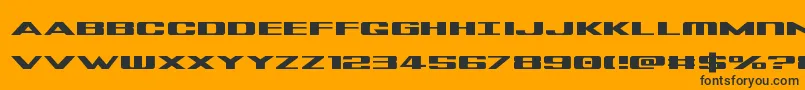 Tigersharkexpand Font – Black Fonts on Orange Background