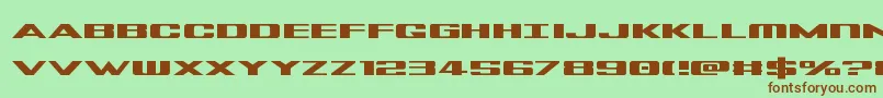 Tigersharkexpand Font – Brown Fonts on Green Background