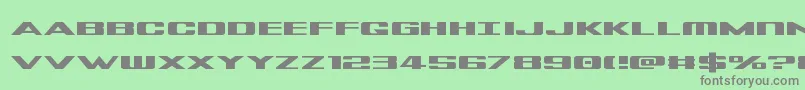 Tigersharkexpand Font – Gray Fonts on Green Background