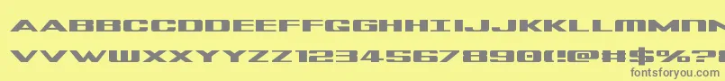 Tigersharkexpand Font – Gray Fonts on Yellow Background