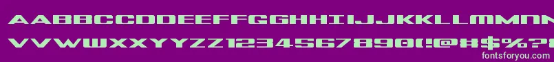 Tigersharkexpand Font – Green Fonts on Purple Background