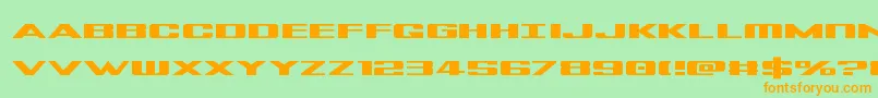 Tigersharkexpand Font – Orange Fonts on Green Background