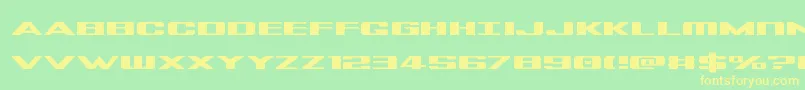 Tigersharkexpand Font – Yellow Fonts on Green Background