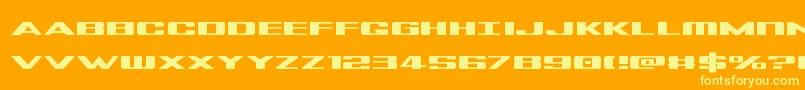 Tigersharkexpand Font – Yellow Fonts on Orange Background