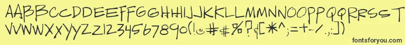 Sedillo Font – Black Fonts on Yellow Background