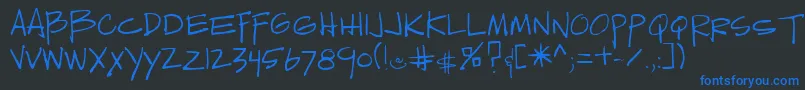 Sedillo Font – Blue Fonts on Black Background