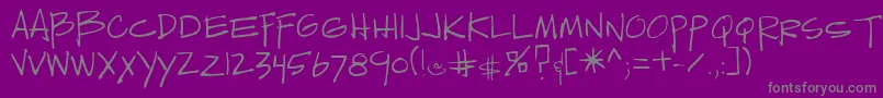 Sedillo Font – Gray Fonts on Purple Background