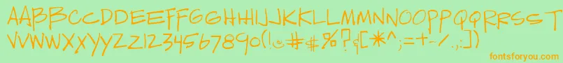 Sedillo Font – Orange Fonts on Green Background